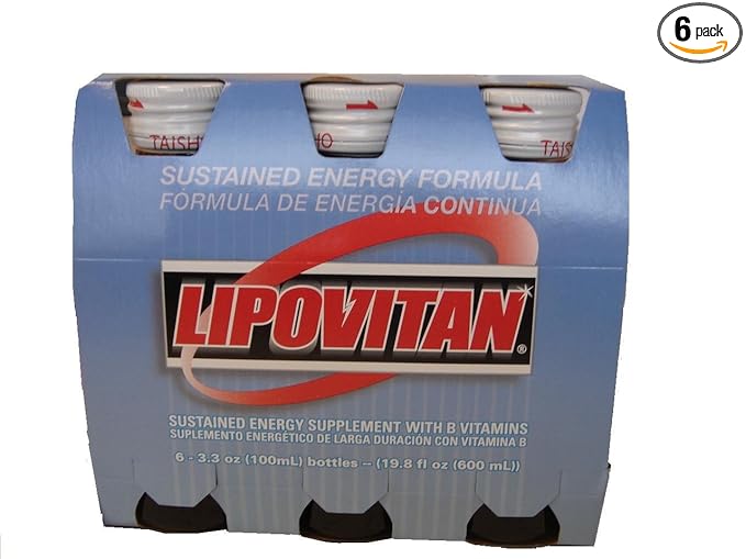 Taisho Lipovitan Vitamin Drink 3.3-Ounce Units (Pack of 6)