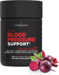 Livingood Daily Blood Pressure Support Heart Health Supplement for Men &amp Women with Beet Root Pomegranate Hawthorn Magnesium &amp Taurine Cardiovascular Support Formula Vegan 120 Capsules