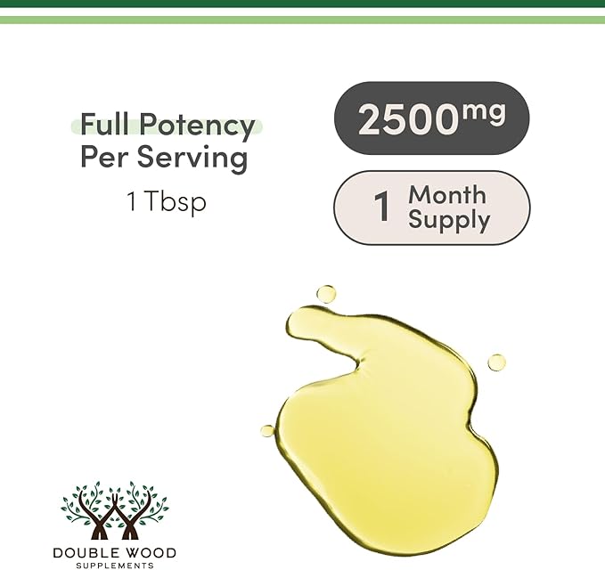 Double Wood Supplements Premium Liquid Collagen - 2500mg of Hydrolyzed Bovine Collagen (Type 1 3 and Grassfed) - 32 Servings - for Women and Men - 30 mcg of Biotin - Sugar Free Pear Flavor