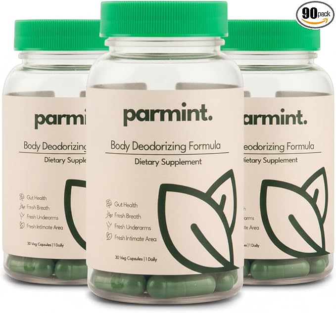 Whole Body Natural Deodorizing Supplement Vegan &amp Organic Internal Freshness Capsules for Underarms Odor Bad Breath Old People Smell Feet Odor Gluten Free 90 Capsules 1 Daily (3-Month Supply