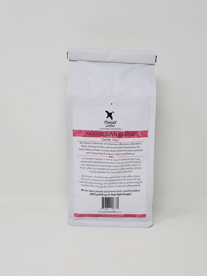 Pintail Coffee – Indonesian Dark-Tail Whole Bean Dark Roast Coffee 12 Oz. Bag