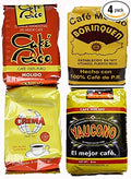 Puerto Rican Variety Pack Ground Coffee - 4 Local Favorites in 8 Ounce Bags (Borinquen Rico Yaucono and Crema) Includes Two Envelopes Of Sason Accent Seasoning