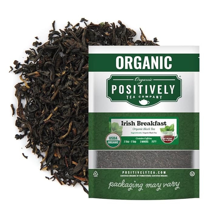 Organic Positively Tea Company Irish Breakfast Black Tea Loose Leaf 16 Ounce