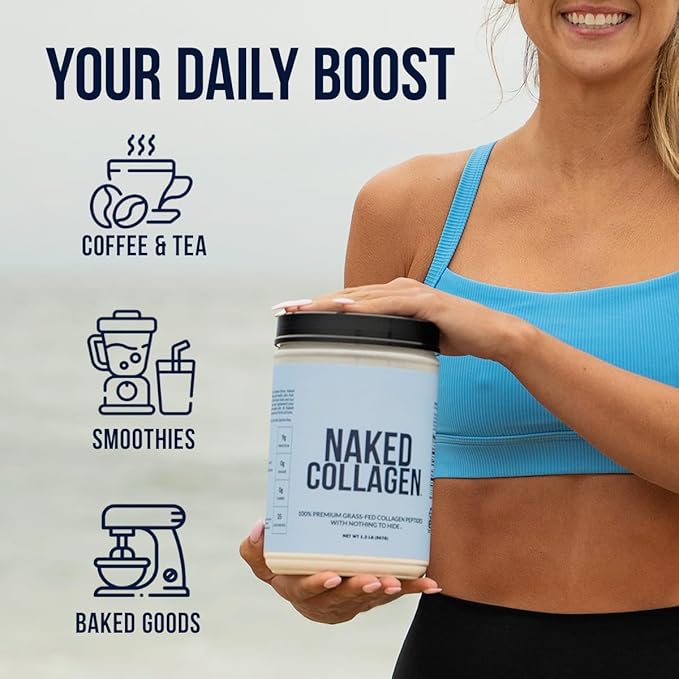 NAKED Caramel Collagen Peptides 20oz (25 Servings) Caramel Collagen Coffee Creamer (40 Servings) – Grass-Fed Pasture-Raised Hydrolyzed Collagen Non-GMO Keto Gluten Free Dairy-Free