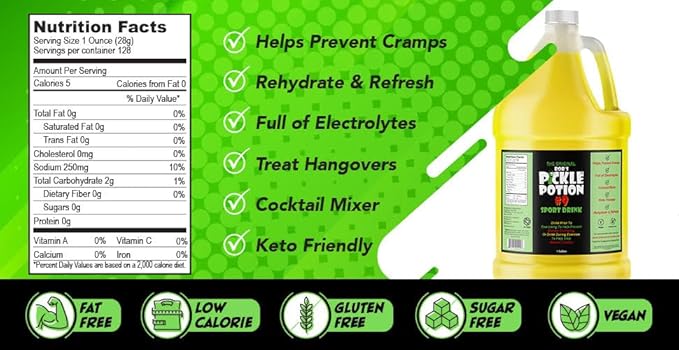 Bob's Pickle Potion #9 Dill Juice - Sports Drink (Gallon)