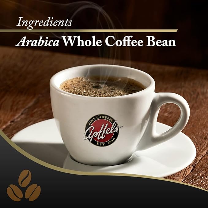 Apffels Colombian Supremo - Whole Bean Medium Roast 100% Arabica Coffee (2lb Bag)