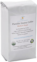Purelife Enema Purelife Mold-Free/Mycotoxin Safe Coffee for Enemas/Lab Tested/Whole Bean - Medium Air Roast -100% Organic/Gerson Recommended - Ships Direct and Fresh from