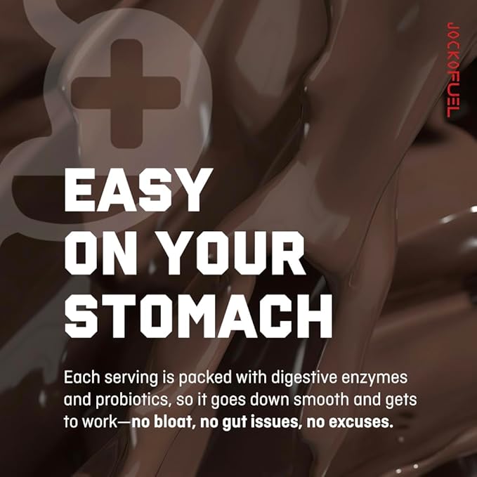 Jocko Fuel Whey Protein Powder Chocolate Milkshake 22g Protein Digestive Enzymes + Probiotic Blend No Sugar Added with Essential Amino Acids + Electrolyte Minerals 26 Servings