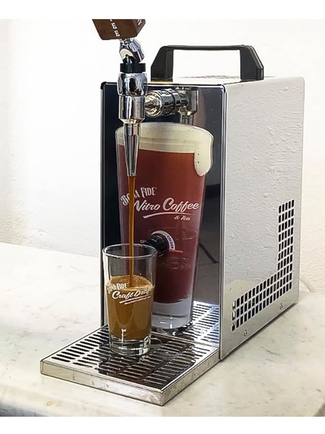 Nitro Cold Brew Vanilla Coffee Organic PET Keg 5 Gal Draft Coffee On Tap