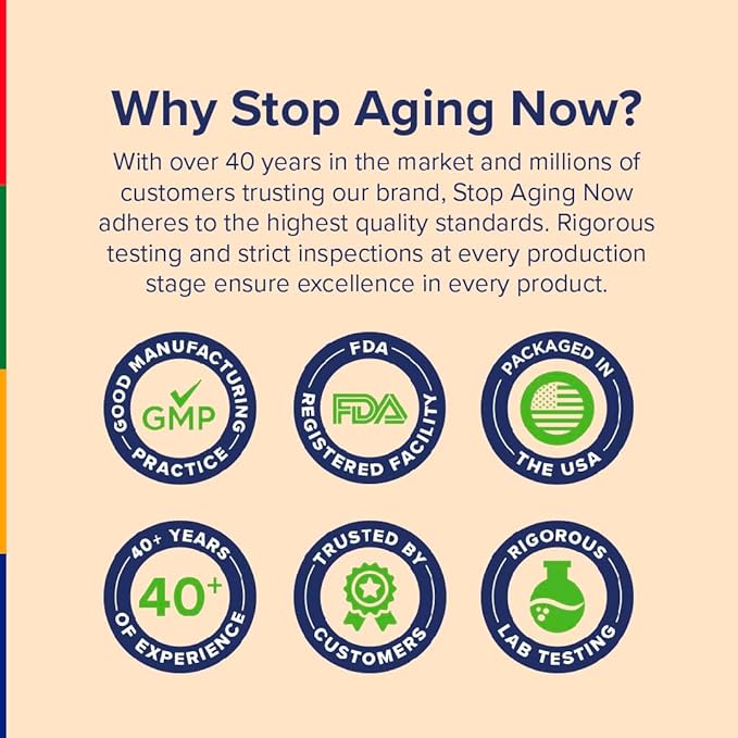 Stop Aging Now - Multi Collagen Peptides Powder - Types i ii iii v x Unflavored - 10.58oz