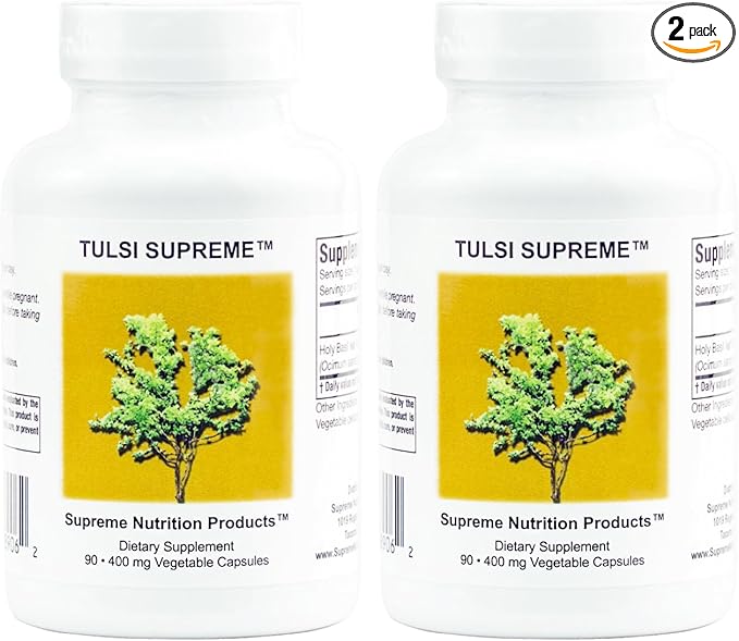 Supreme Nutrition Tulsi Supreme – Holy Basil Capsules - 90 Vegetarian Capsules (Pack of 2)