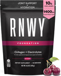 Foundation Collagen + Hydration Powder Daily Joint Support with Electrolytes Wild Cherry 10g Collagen Peptides 30 Servings