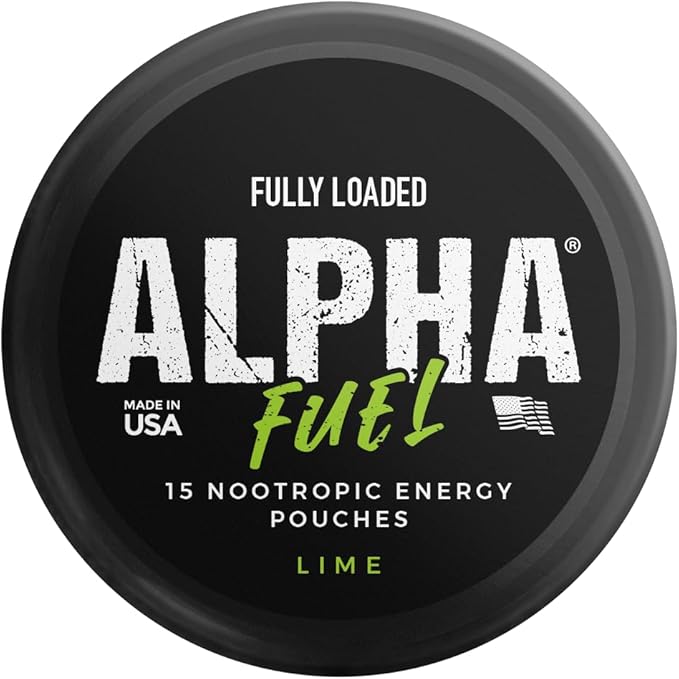 Fully Loaded Alpha Fuel Nootropic Pouches (Lime Fuel) - Nootropic Energy Pouches with Caffeine Alpha GPC Tyrosine Taurine Guarana and More