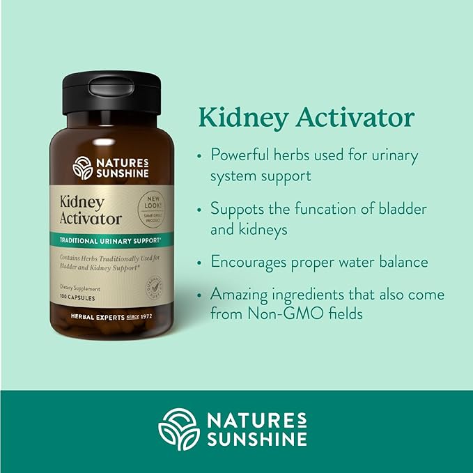 Nature's Sunshine Kidney Activator Capsules 100 Capsules | Natural Kidney Supplement Contains Herbs to Support and Enhance Kidney Function and Urine Flow