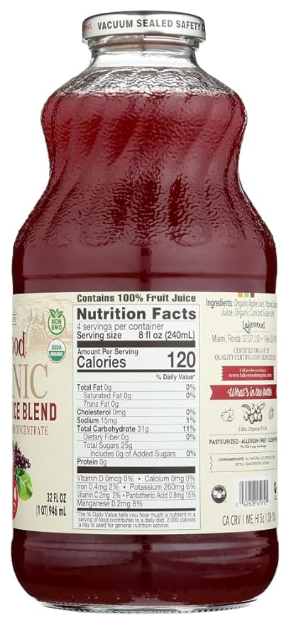 Organic Cranberry Blend Juice (Pack of 6)