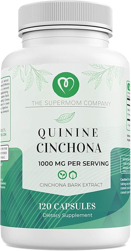 Quinine Cinchona Bark Extract 1000 mg – Herbal Supplement for Muscle &amp Leg Cramp Relief Digestive Support &amp Immune Health – 120 Capsules Non-GMO Made in USA