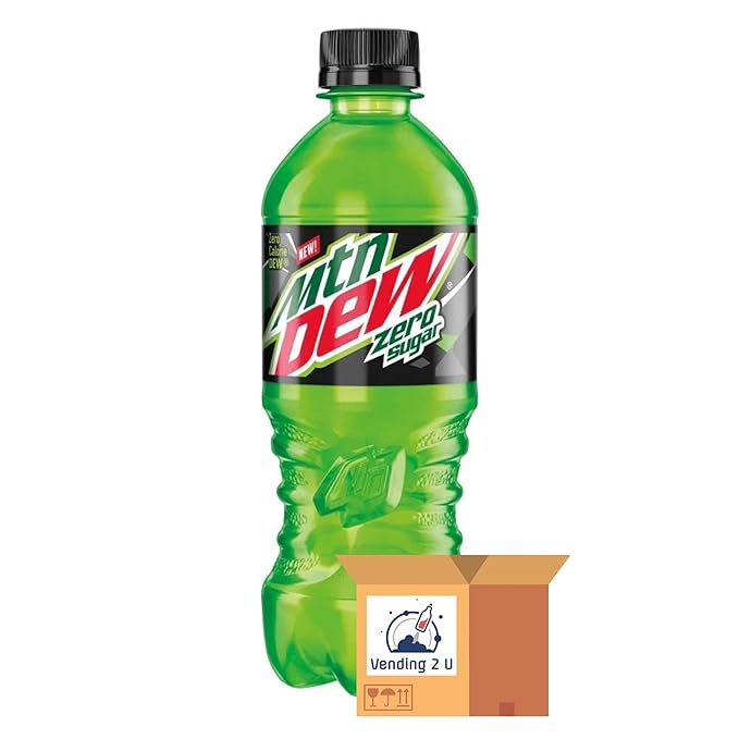 Zero Mountain Dew (MTN) 20 oz Soda Bottles (Pack of 12 Total of 240 FL OZ)