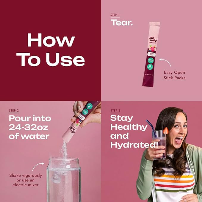 Immunity + Hydration Electrolyte Drink | Elderberry &amp Zinc Immune Support Hydration Packets | Vitamin C 1000mg | Immune Support Supplement | Emergency Elderberry Vitamin C and Zinc