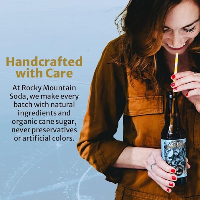 Rocky Mountain Soda 24‑Pack 12 Fl Oz Bottles Small‑Batch Craft Soda Pop Gluten‑Free Vegan Organic Cane Sugar No Preservatives No Added Sodium Grape Soda Pop
