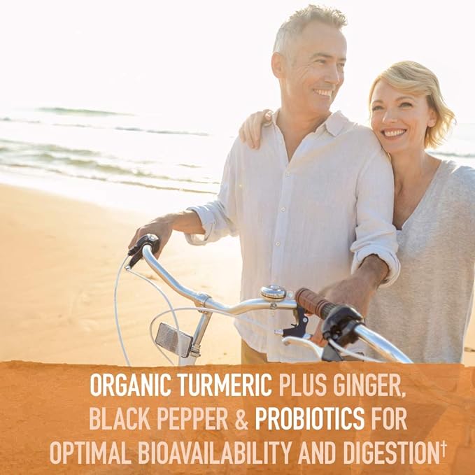 Garden of Life Organics Extra Strength Turmeric Inflammatory Response 60 Tablets-100mg Curcumin (95% Curcuminoids) Black Pepper Probiotics Organic Non-GMO Vegan Gluten Free Herbal Supplement