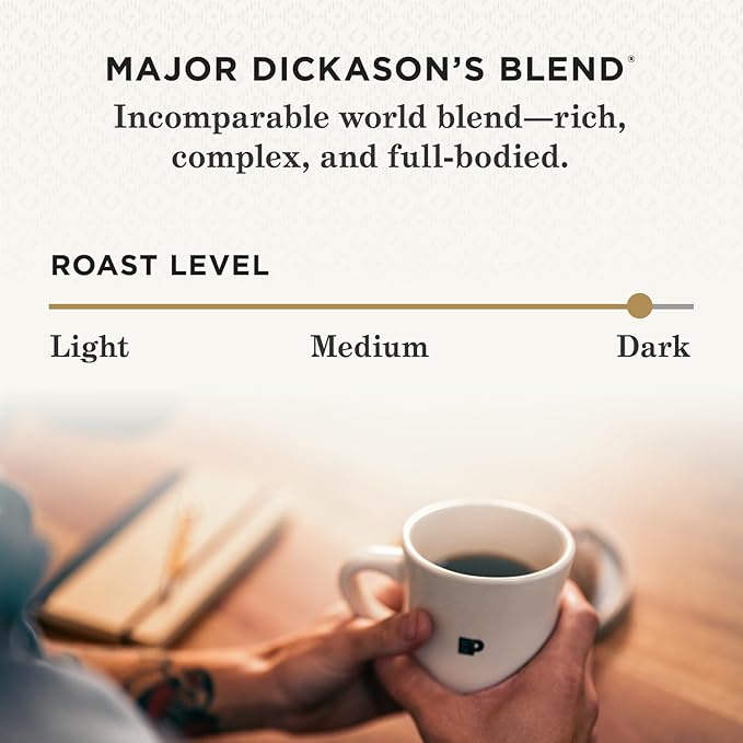 Peet's Coffee Dark Roast Keurig K-Cup Pods 100% Arabica Coffee - Major Dickason's Blend 75 Count (1 Box of 75 Pods)