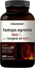 NatureBell Fadogia Agrestis - 240 Capsules - 600mg Fadogia Agrestis with 400mg Tongkat Ali - High Strength Extracts for Vitality &amp Workout Performance Support*