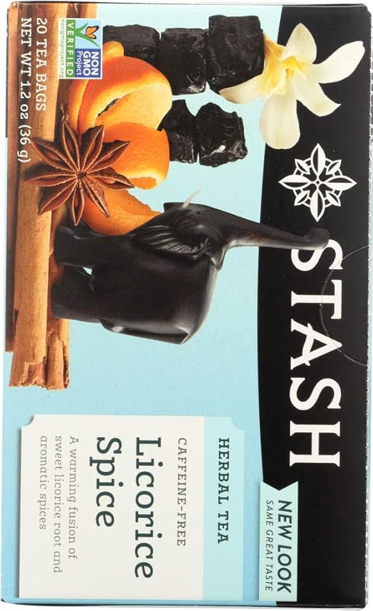 Stash Tea Company Premium Licorice Spice Herbal Tea Caffeine Free - 20 Bag (Pack of 6)
