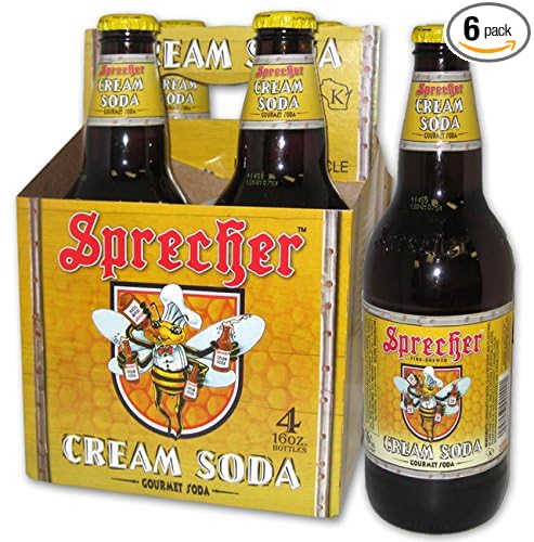 Sprecher Cream Soda in Glass Bottle 96 Fl Oz Pack of 6 Bottles