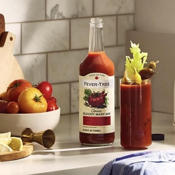 Fever Tree Classic Bloody Mary Mix - Premium Quality Mixer - Refreshing Beverage for Cocktails &amp Mocktails 750ml Bottle