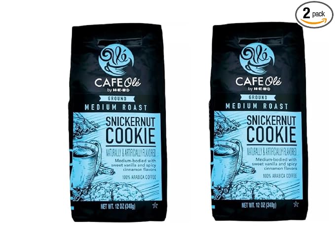 Cafe Ole HEB Ground Coffee 12oz - 2 bags (Snickernut Cookie)