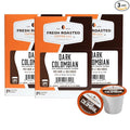 Fresh Roasted Coffee Dark Colombian Med-Dark Roast 72 Pods for K Cup Brewers