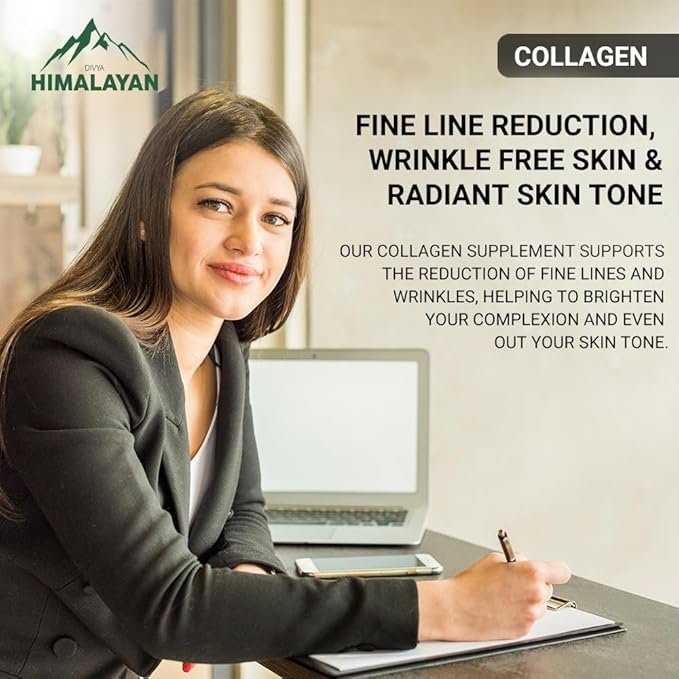 Multi Collagen Capsules - Type I II III V X - with Hyaluronic Acid Biotin &amp Vitamin C - for Hair Skin Nail Bone &amp Joint Support - 60 Capsules - Non-GMO