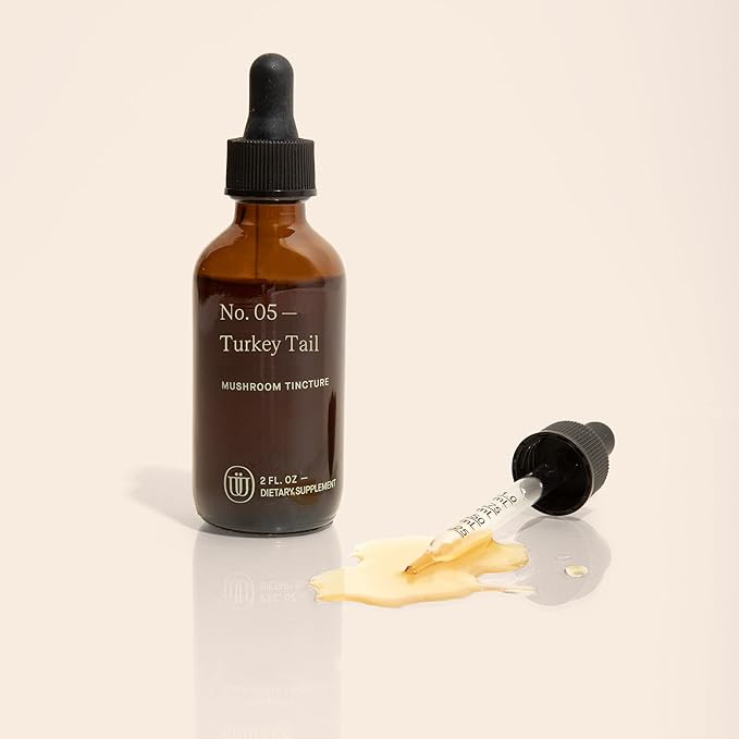 Turkey Tail Mushroom Extract - Double Extracted Fruitbody Mushroom Tincture | Immunity Booster Manages Inflammation Soothes Aches Healthy Digestive Function Antioxidants (60 Servings)