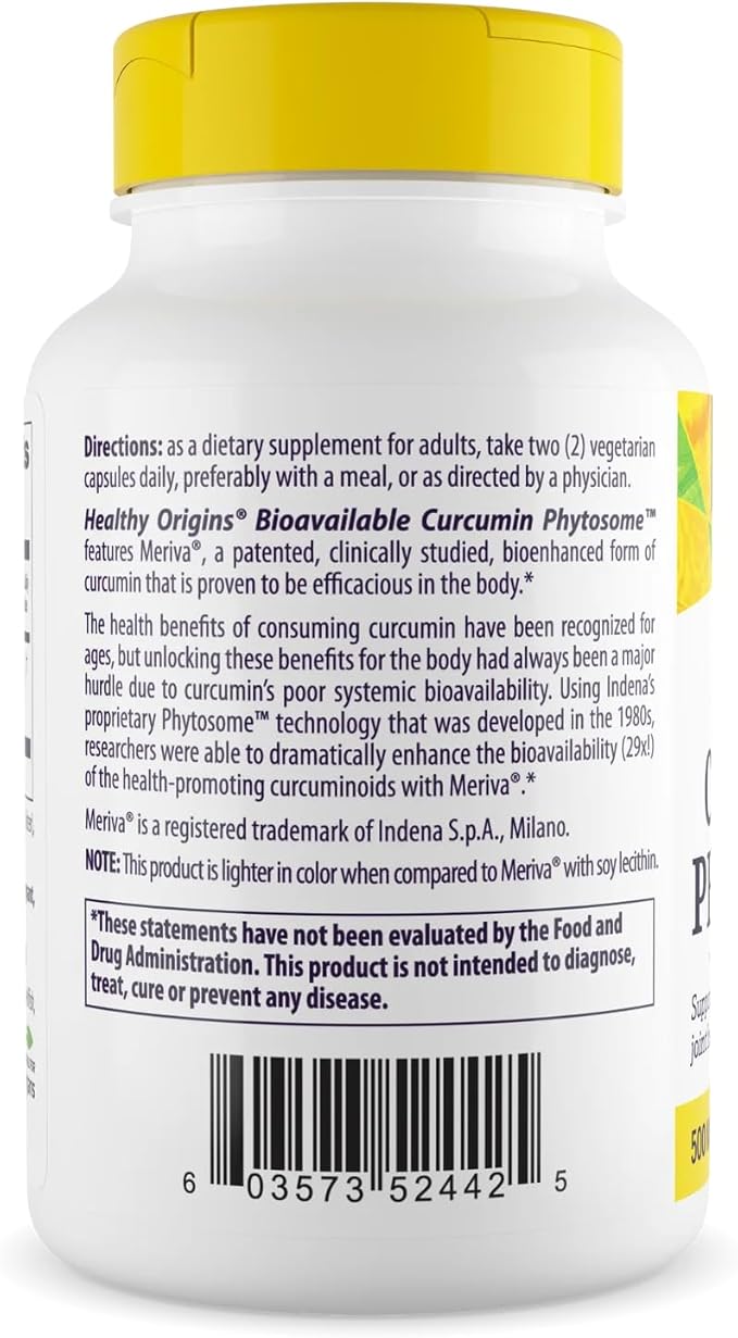 Healthy Origins Curcumin Phytosome (Featuring Meriva SF) 500 mg 60 Veggie Caps
