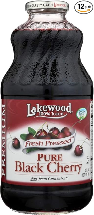 Lakewood Pure Black Cherry Juice 32 oz. (Pack of 12)