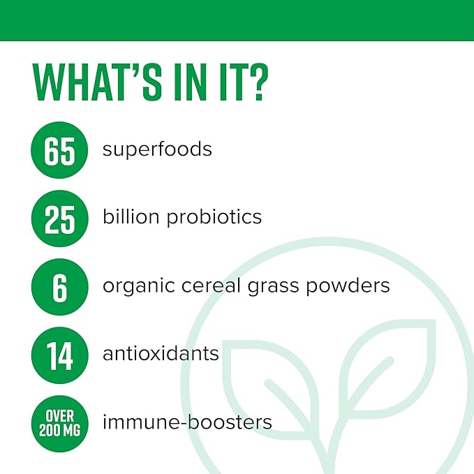 Vibrant Health Green Vibrance Vegan Superfood Powder Boost Energy 60 Servings