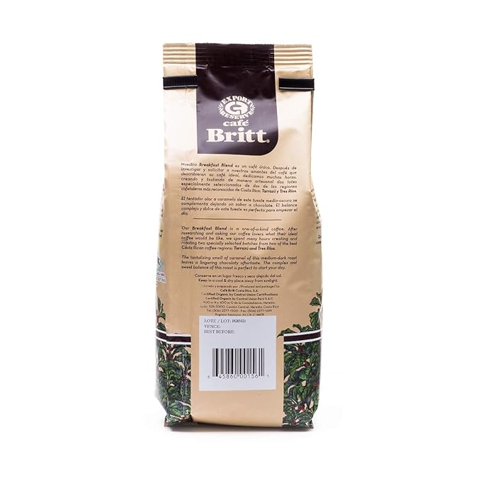 Café Britt® - Costa Rican Breakfast Blend Coffee (12 oz.) (3-Pack) - Ground Arabica Coffee Kosher Gluten Free 100% Gourmet &amp Medium Dark Roast