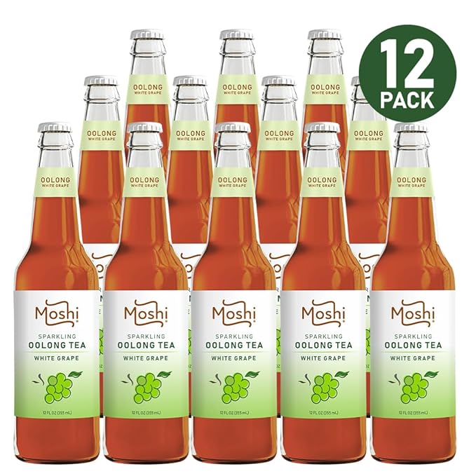 Moshi Sparkling Drinks - White Grape Oolong Tea (12 Bottles)