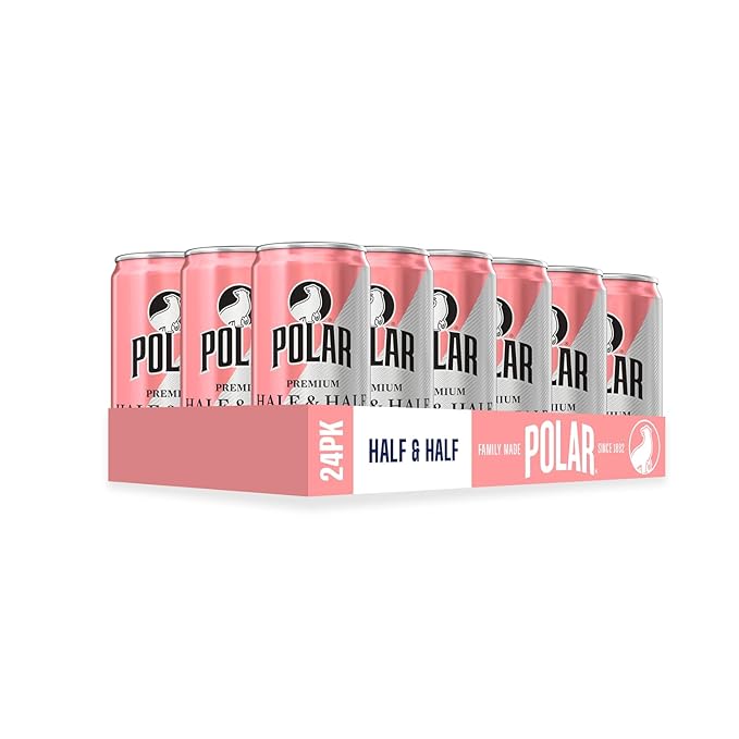 POLAR Half and Half (Grapefruit &amp Lemon) - 24pk 7.5oz Cans | Perfect Blend of Refreshing Citrus | Versatile Mixer for Cocktails and Mocktails