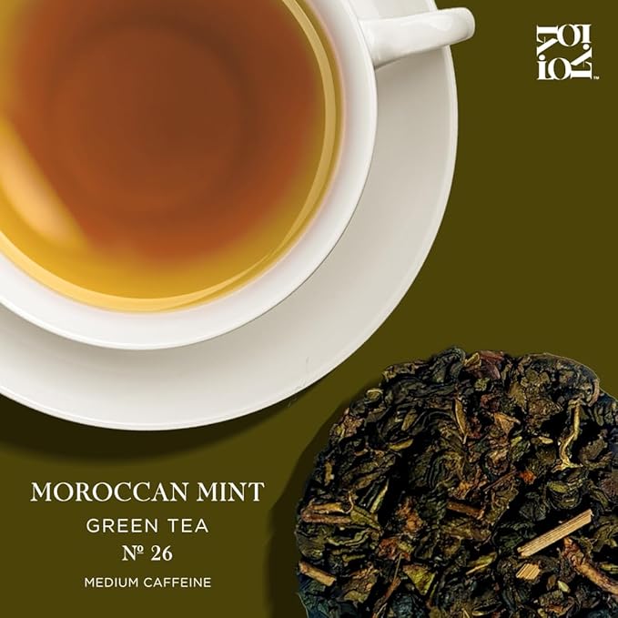 iLOLA 2-pack Loose Leaf Tea Discs Moroccan Mint No. 26 | Oprah’s Favorite Things 2022 | Cooling Blend of Green Tea &amp Peppermint | Medium Caffeine | No Tea Bag Needed | 14 Individual Discs