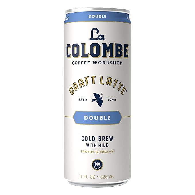 La Colombe Coffee Double Draft Latte 11 fl oz Cans (Pack of 12) Coffeehouse Quality Cold Brew Specialty Grade Coffee Beans Ready-to-Drink On-the-Go