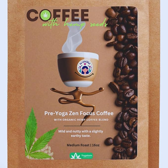 Pre Yoga Zen Focus Coffee with Hemp Seeds (Arabica) - A Product from Yogic community