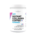 Livingood Daily Instant Collagen Coffee with Moringa Vanilla - Instant Ground Coffee - Low Acid Shade Grown &amp Made with Organic Coffee - Metabolism Detox &amp Energy Boosting - 12 Oz