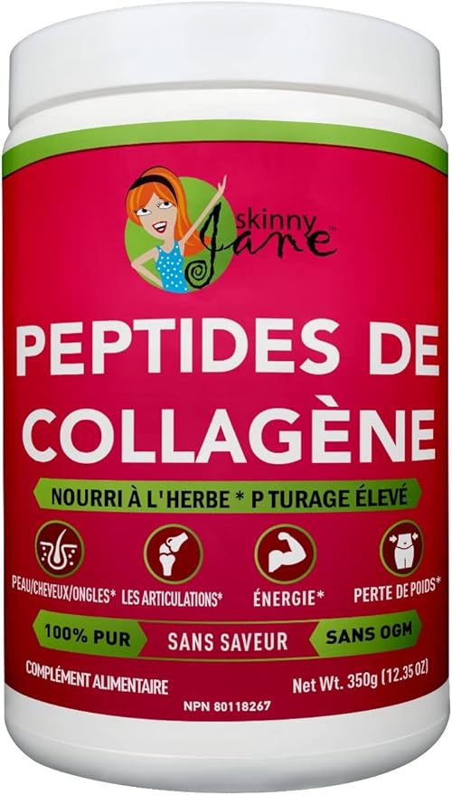 Skinny Jane Collagen Peptides Powder - Rejuvenates Skin - Healthy Hair and Nails -Supports Joints - Keto Friendly Zero Carbs - Unflavored - 35 Servings