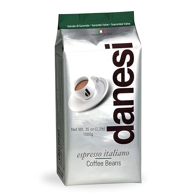 Danesi Caffe Italian Whole Coffee Beans - Espresso Coffee Beans and Medium Roast Whole Bean - Perfect for Espresso Machines French Press and Home Brewing - Emerald (2.2 lb)