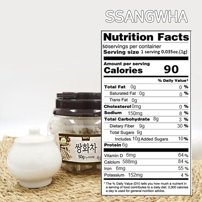 GAGOPA Korean Ssanghwa Tea Bag Black Herbal Tea Healthy Tea 50 Tea Bag Deep and rich blending Rich scent 7 ingredients 쌍화차 Korean Tea Herb Tea Healthy Taste
