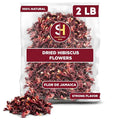 Dried Hibiscus Flowers 2 LB | 100% Natural | Herbal Tea | Gluten Free Non GMO | Strong Flavor | Loose Leaf Tea for Hibiscus Tea | Dried Leaves