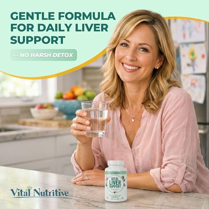 Vital Liver Support New Formula Liver Supplement and Liver Vitamin – 9-in-1 Liver Health FormulaCleanse &amp Repair Formula with Organic Milk Thistle Supports Liver Health Cleanse