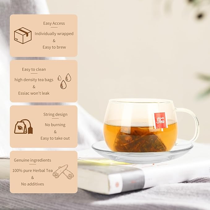 Essiac Tea Bags 5.3 oz 3g X 50 Bags Herbal Tea blend 50 Count Tea Bags Caffeine-Free