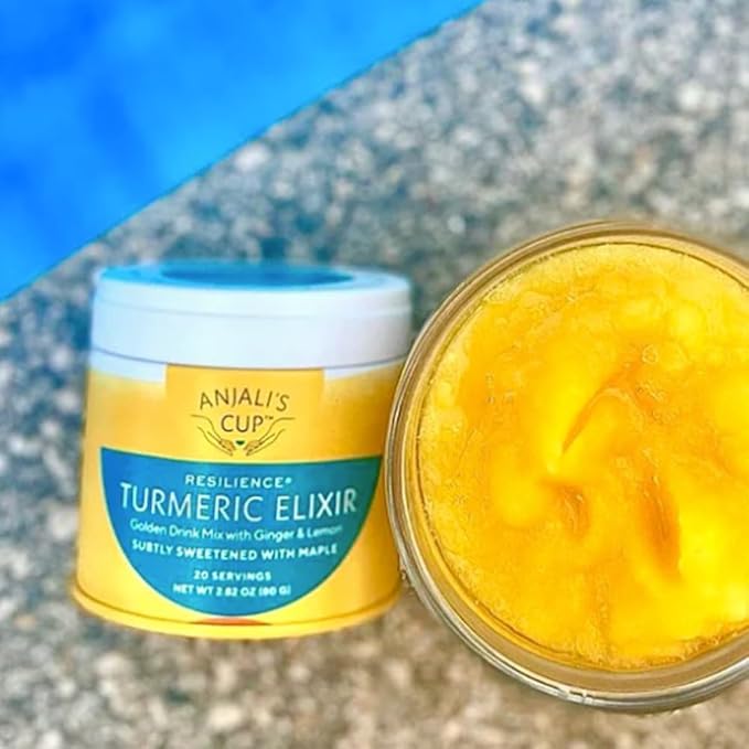 Anjali’s Cup Resilience Turmeric Elixir | Ginger &amp Lemon | Subtly Sweetened | 100% Organic | 20 Servings
